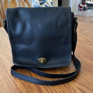 Coach Black Leather Crossbody Bag